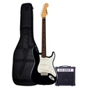 GUITARRA ELECTRICA NEGRA + AMPLIFICADOR