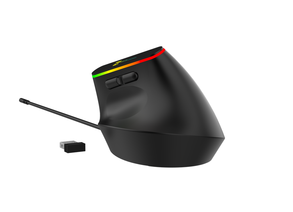 MOUSE INALAMBRICO ERGONOMICO 2.4GHz &BT
1600DPI 