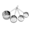 JUEGO DE 4 TAZAS MEDIDORAS DE ACERO INOXIDABLE