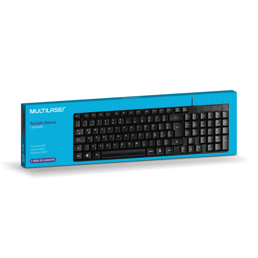 TECLADO BASICO SLIM PRETO USB TC501