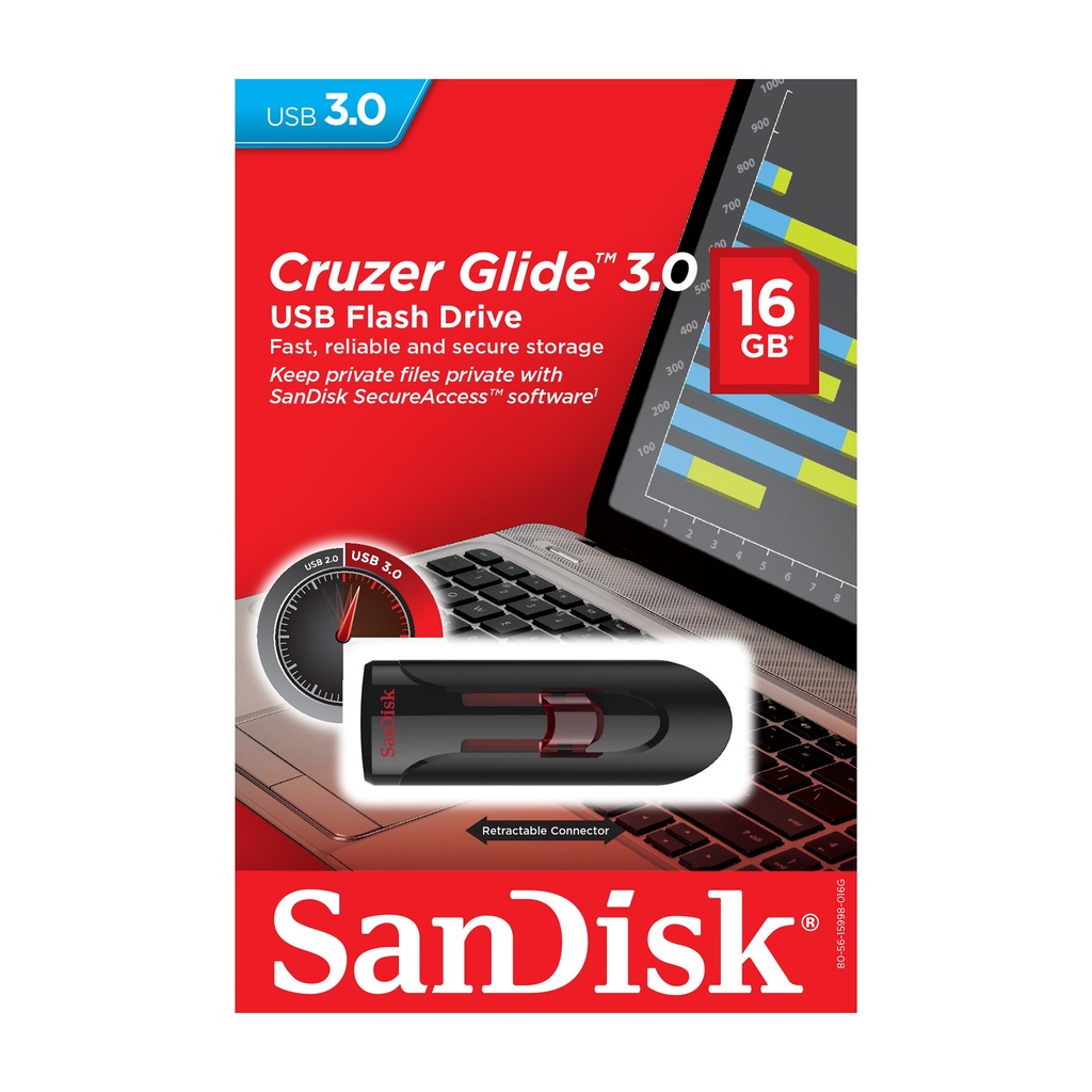 PENDRIVE USB GLIDE 3.0 16GB