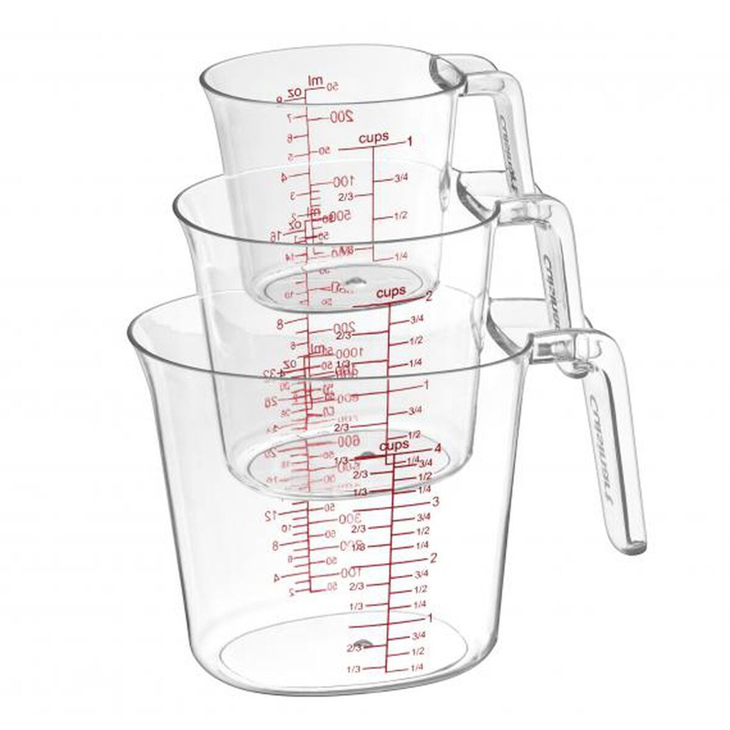 Juego de 3 Tazas Medidoras Anidables