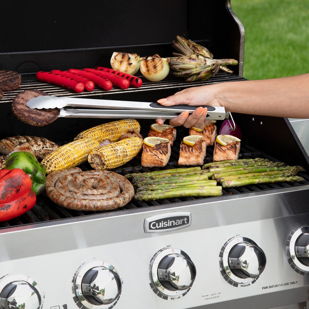 Juego de 2 pinzas para parrilla 