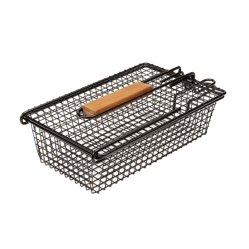Cesta para freir antiadherente con asa plegable