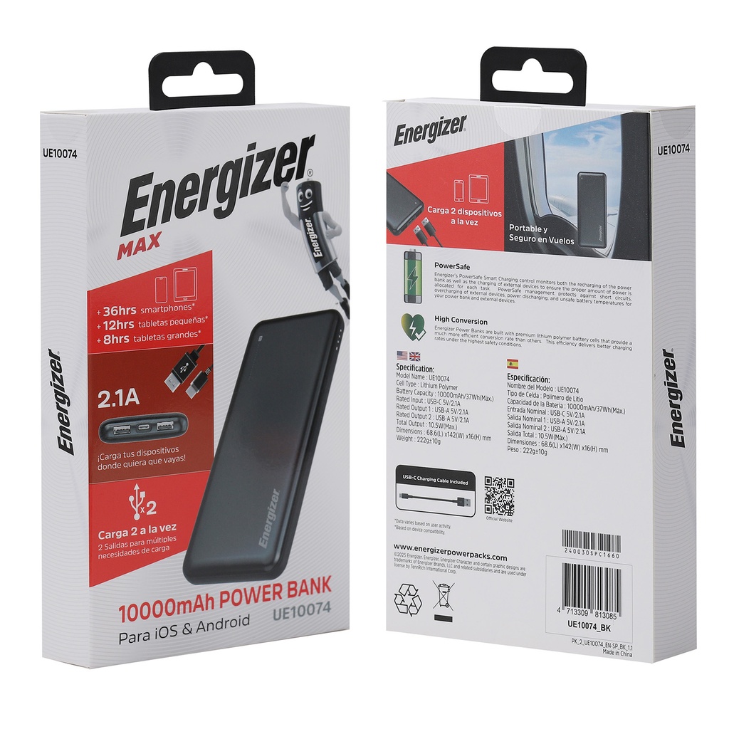 POWERBANK 10.000 MAH 10.5 W ENERGIZER