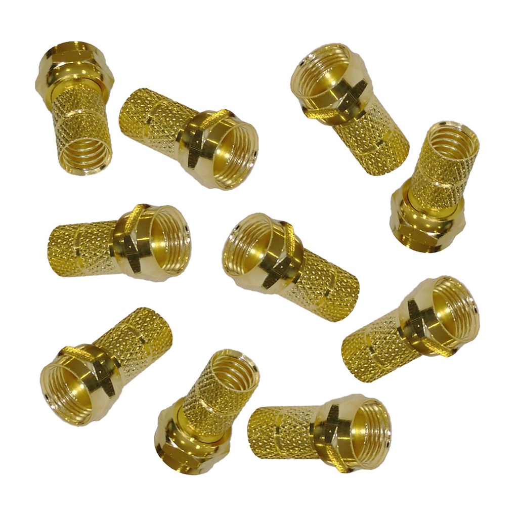 CONECTOR ATORNILLABLE RG-6 GOLD X 10