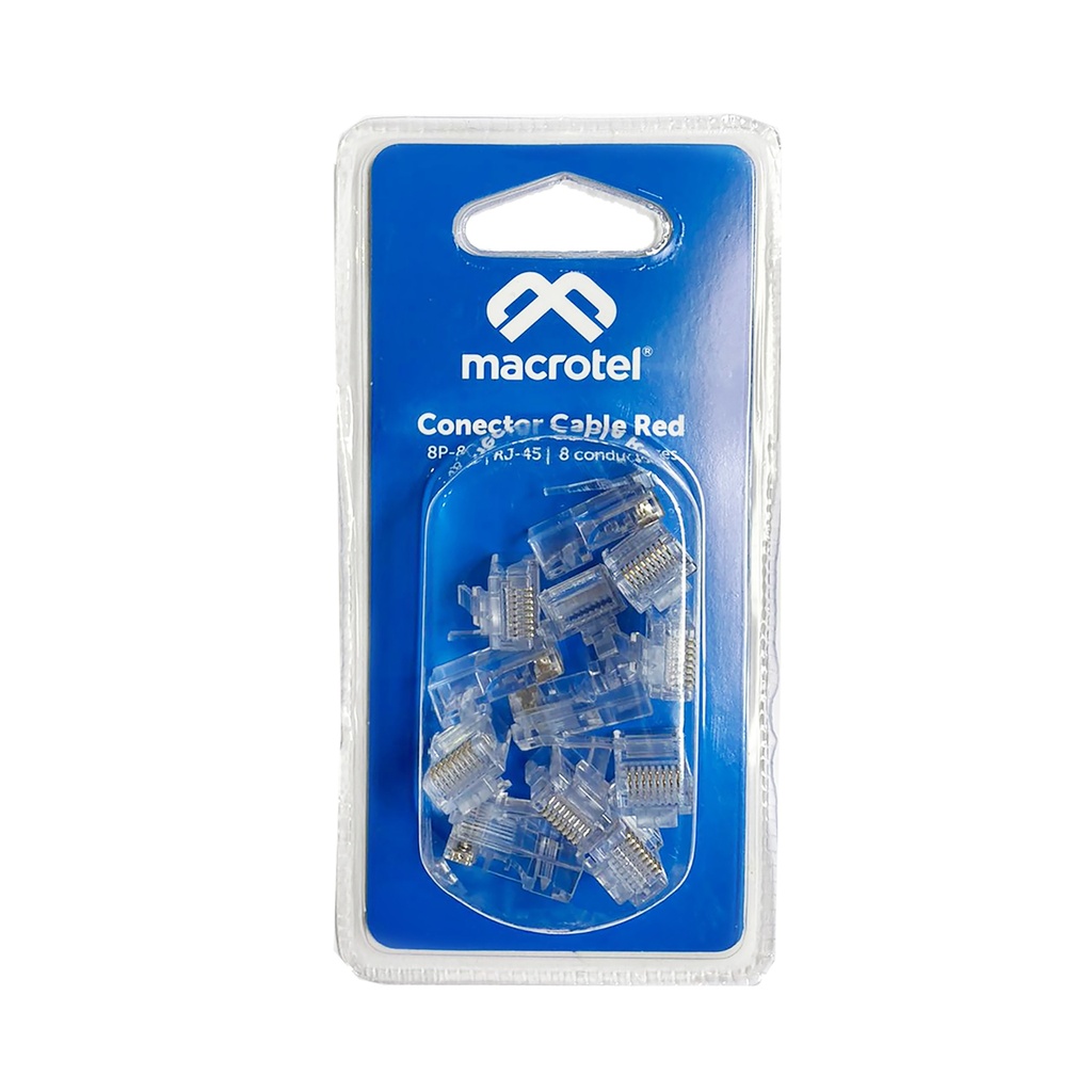 CONECTOR RJ-45, 12 UNIDADES MACROTEL