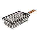 Cesta para freir antiadherente con asa plegable