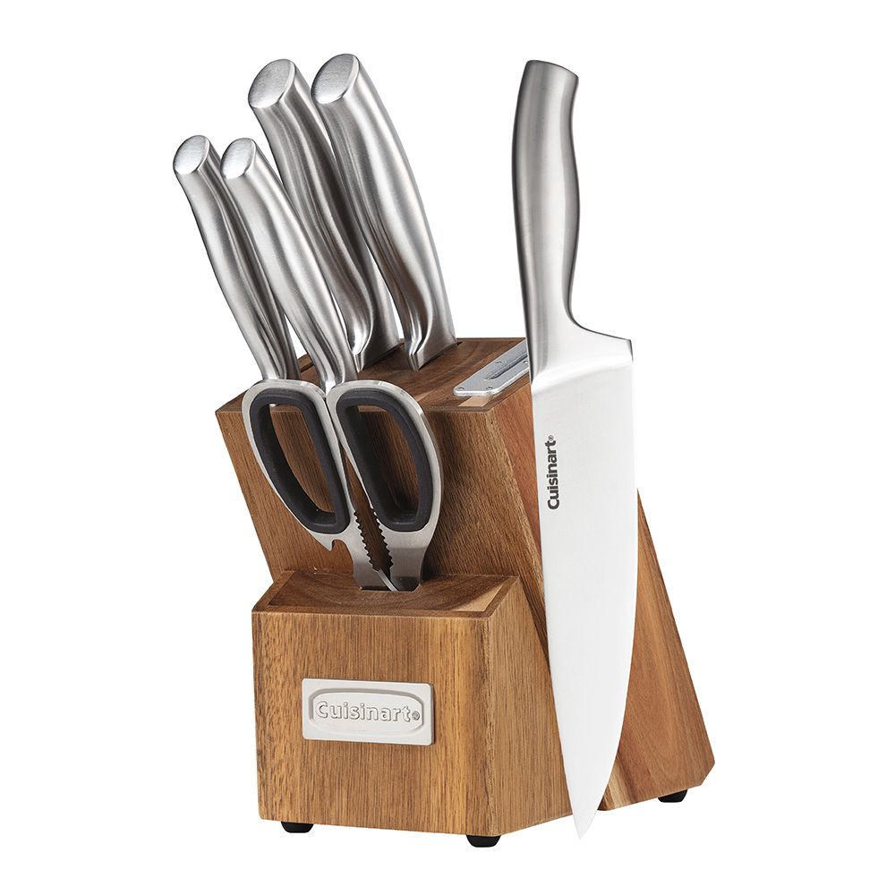 Taco de 7  pcs de cuchillos - con afilador - CUISINART