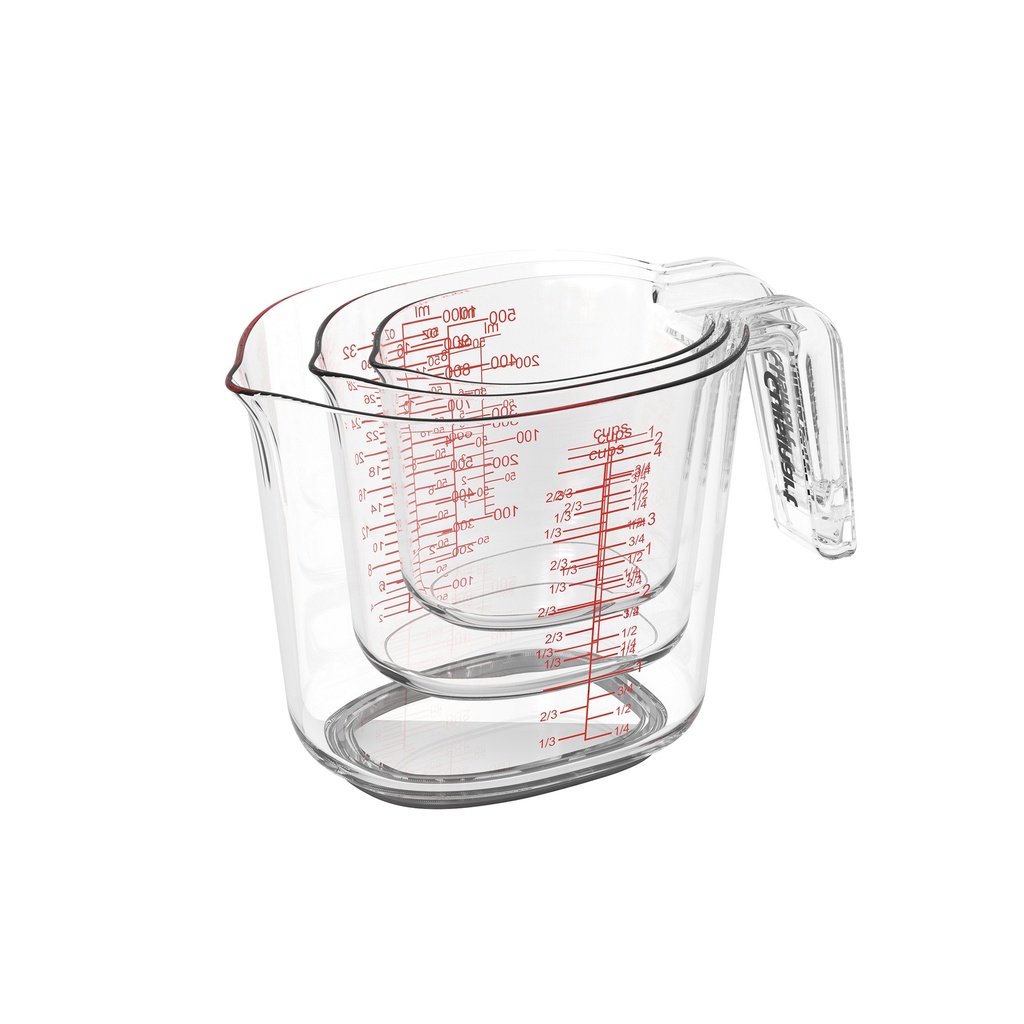Juego de 3 Tazas Medidoras Anidables