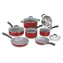 JUEGO DE OLLAS CERÁMICA 11PZ ROJO CUISINART