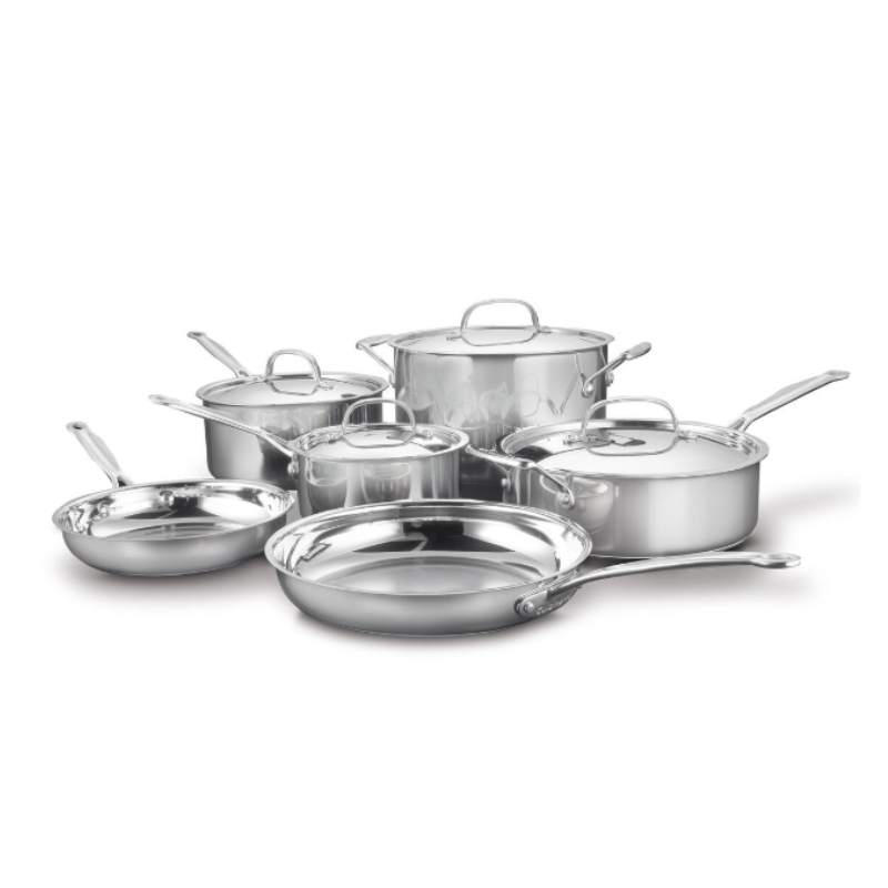 JUEGO DE OLLAS CLASICO 10PZ ACERO INOX - CUISINART