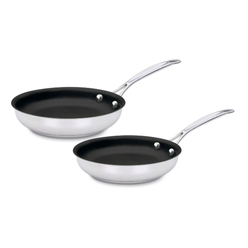 SET X2 SARTENES CLASSIC ACERO INOX -  23 CM 28 CM - CUISINART