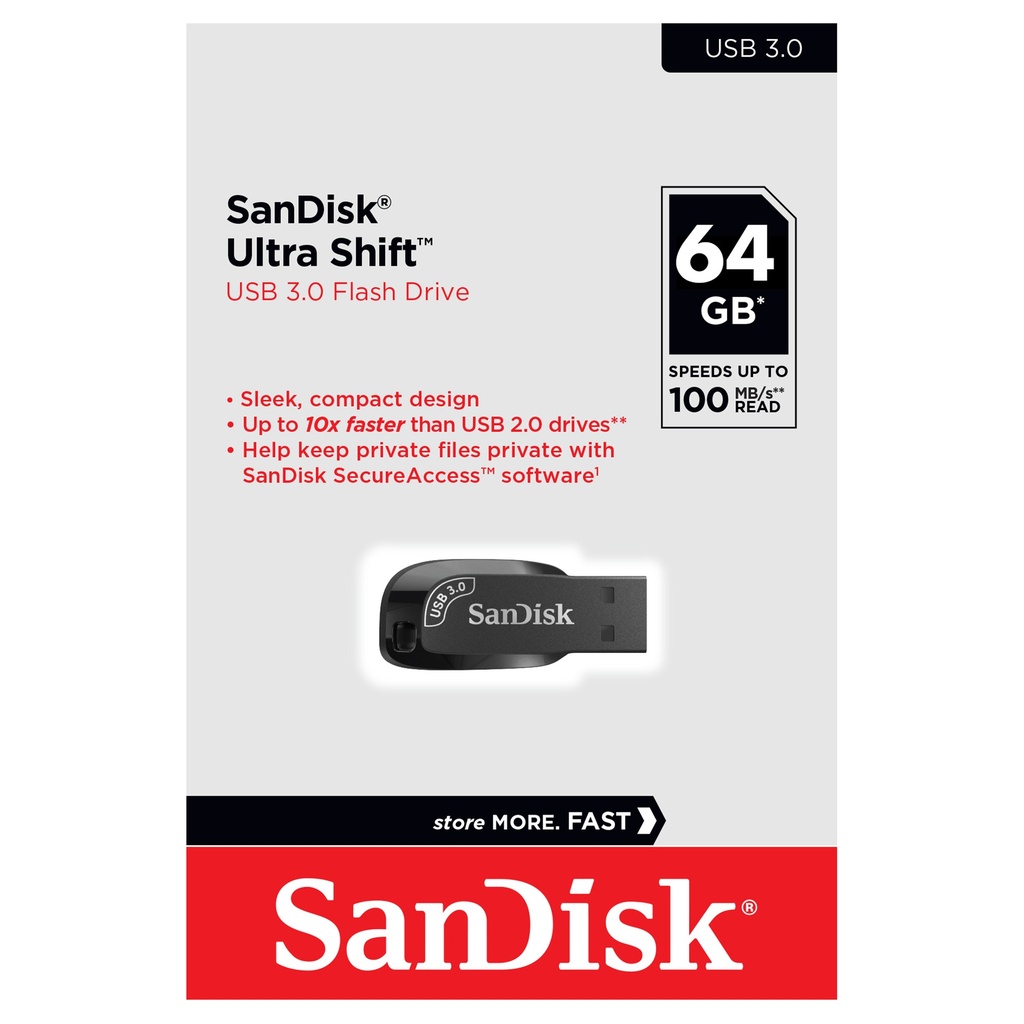 PENDRIVE USB ULTRA SHIFT 3.0 64GB SANDISK