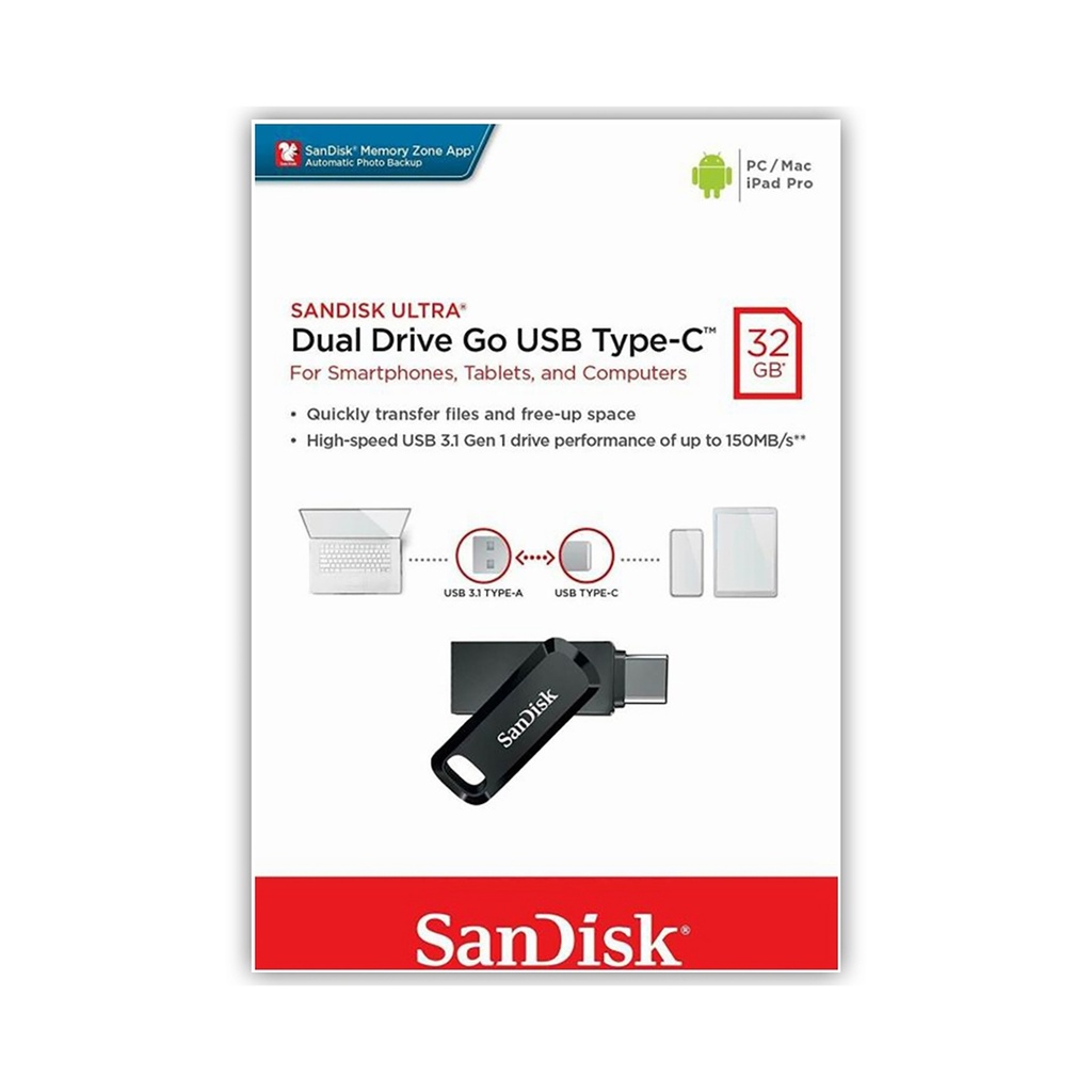 SANDISK ULTRA® DUAL DRIVE GO USB TYPE-C 32GB