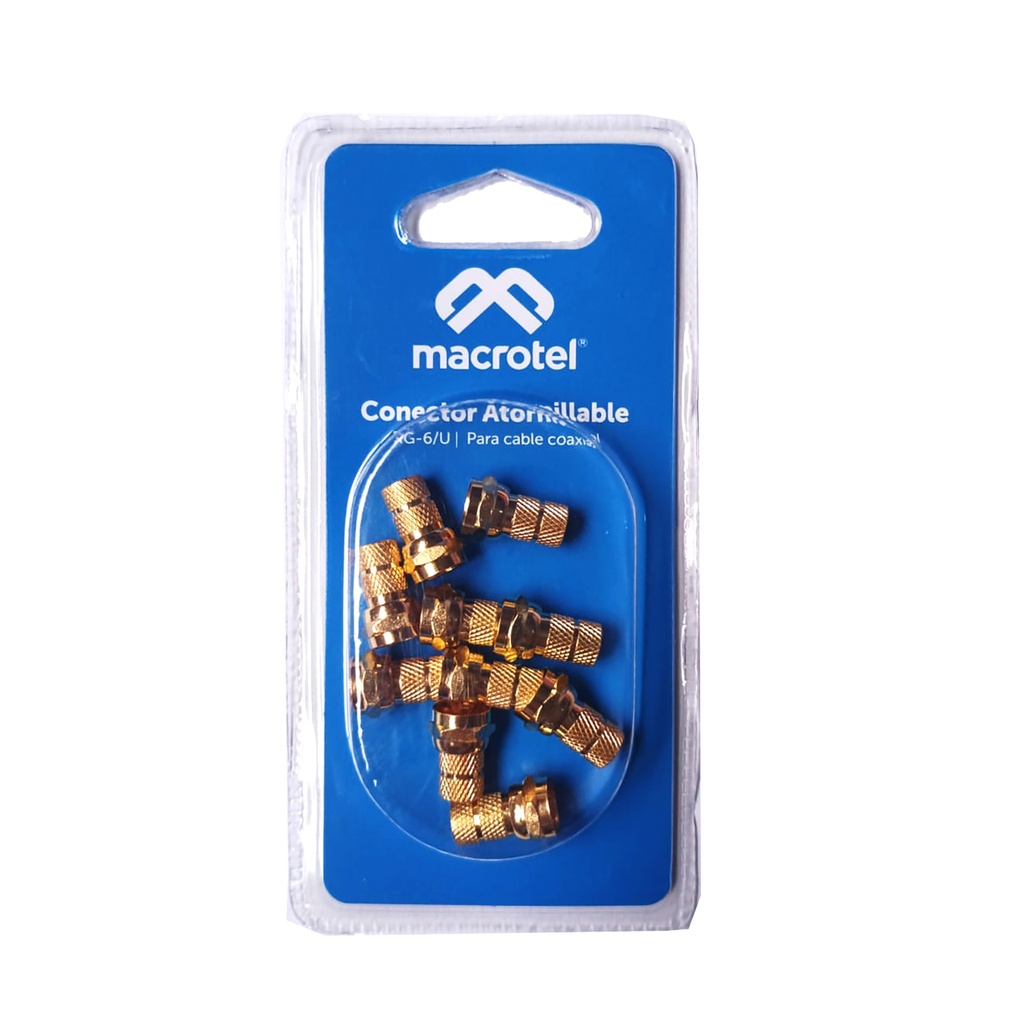 CONECTOR ATORNILLABLE RG-6 GOLD X 10 MACROTEL | Macrotel