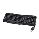 TECLADO UNIVERSAR COLOR NEGRO ALAMBRICO USB FIDDLER